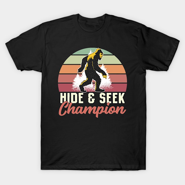 Hide and Seek Champion  Big Foot retro T-Shirt by Caskara